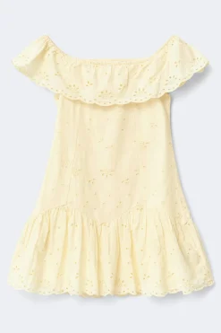 Gina Tricot Y broderie dress Gul Clearance