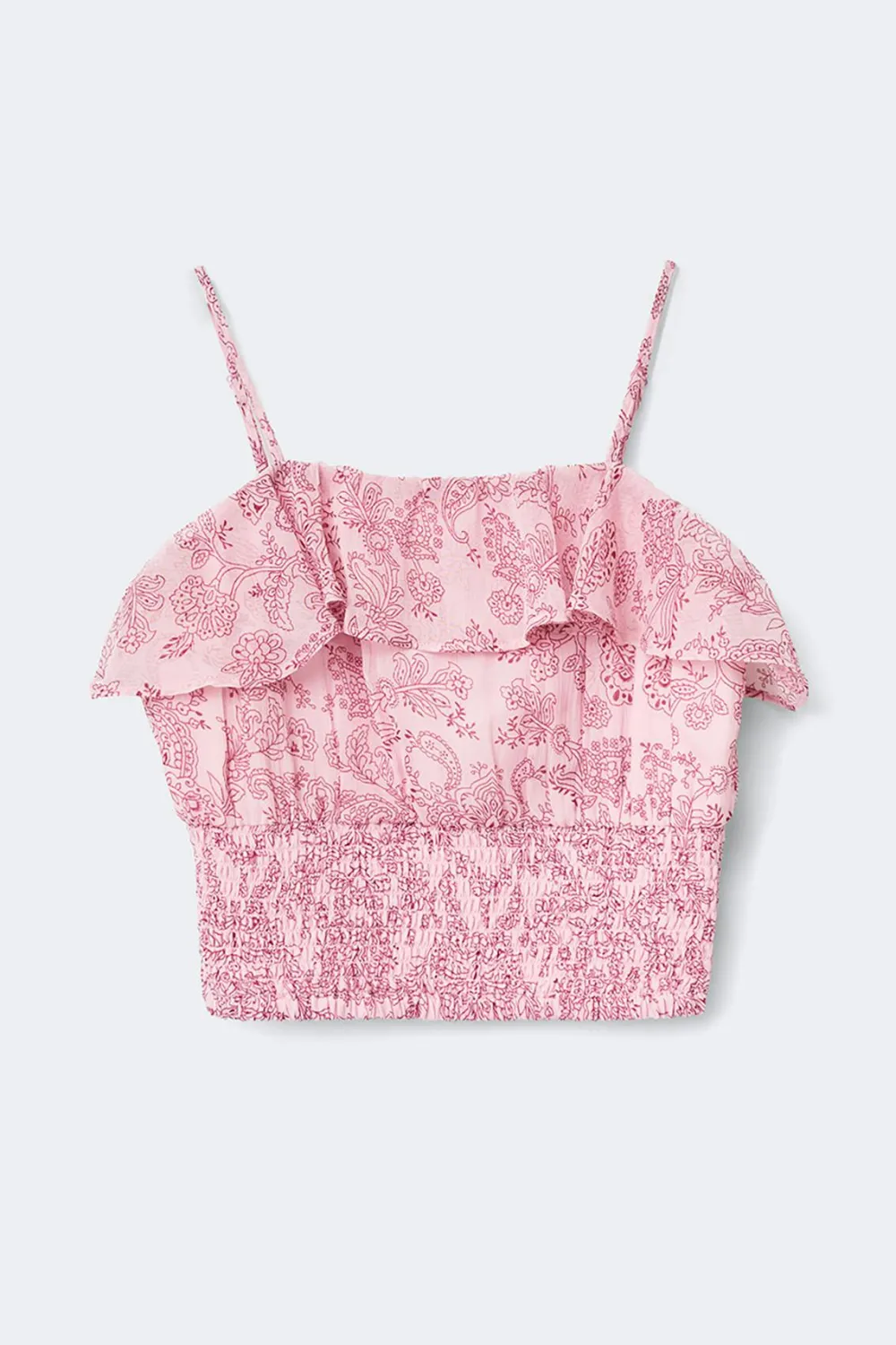 Gina Tricot Y chiffon frill singlet Rosa Sale