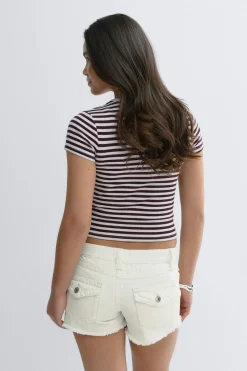Gina Tricot Y chunky denim shorts |Hvit Discount