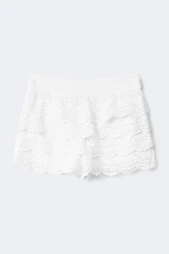 Gina Tricot Y crochet shorts |Hvit Clearance
