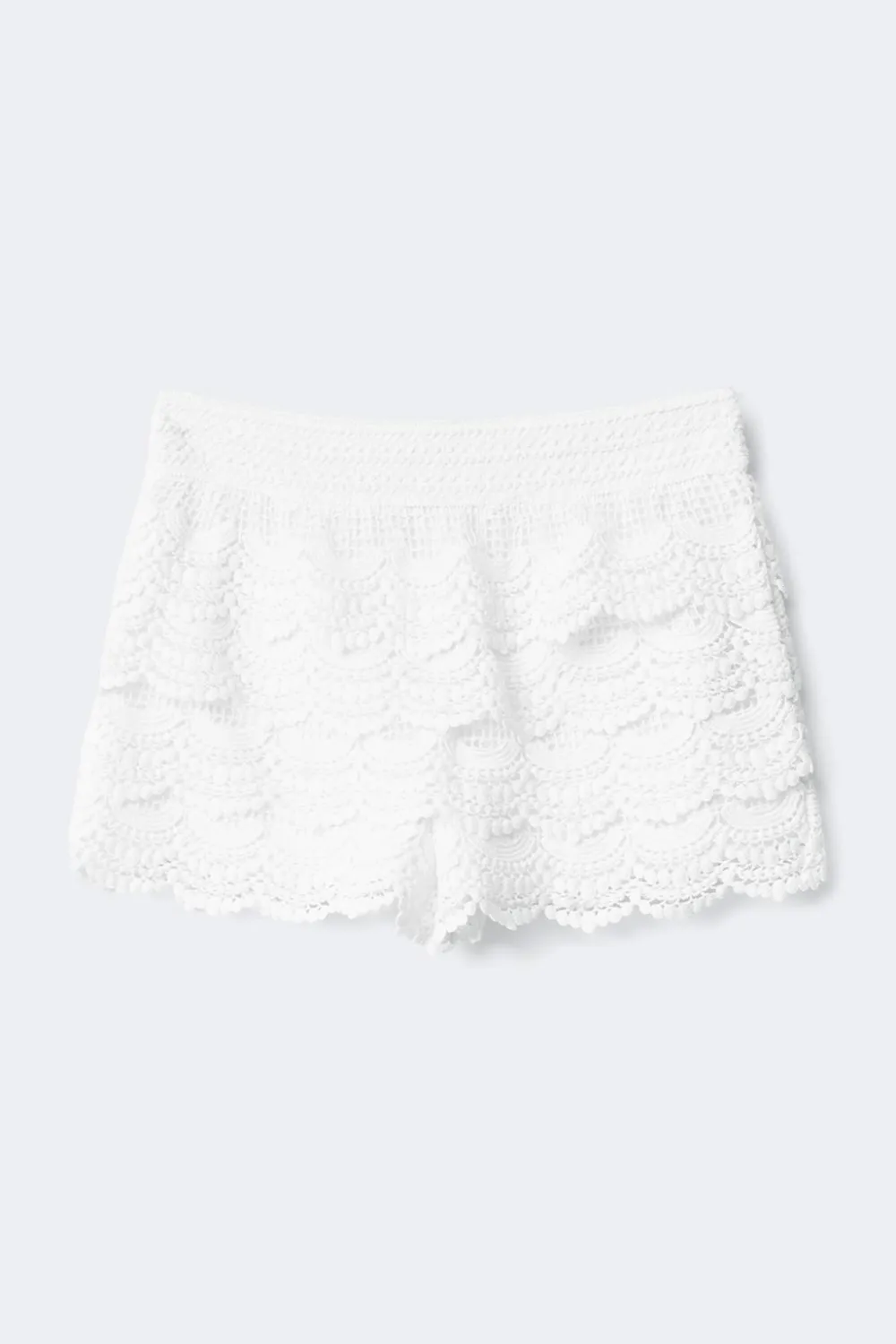 Gina Tricot Y crochet shorts |Hvit Clearance