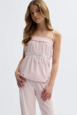 Gina Tricot Y detail top Rosa Clearance