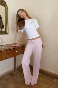 Gina Tricot Y detail trousers Rosa Discount