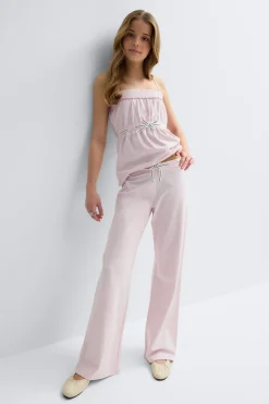 Gina Tricot Y detail trousers Rosa Discount