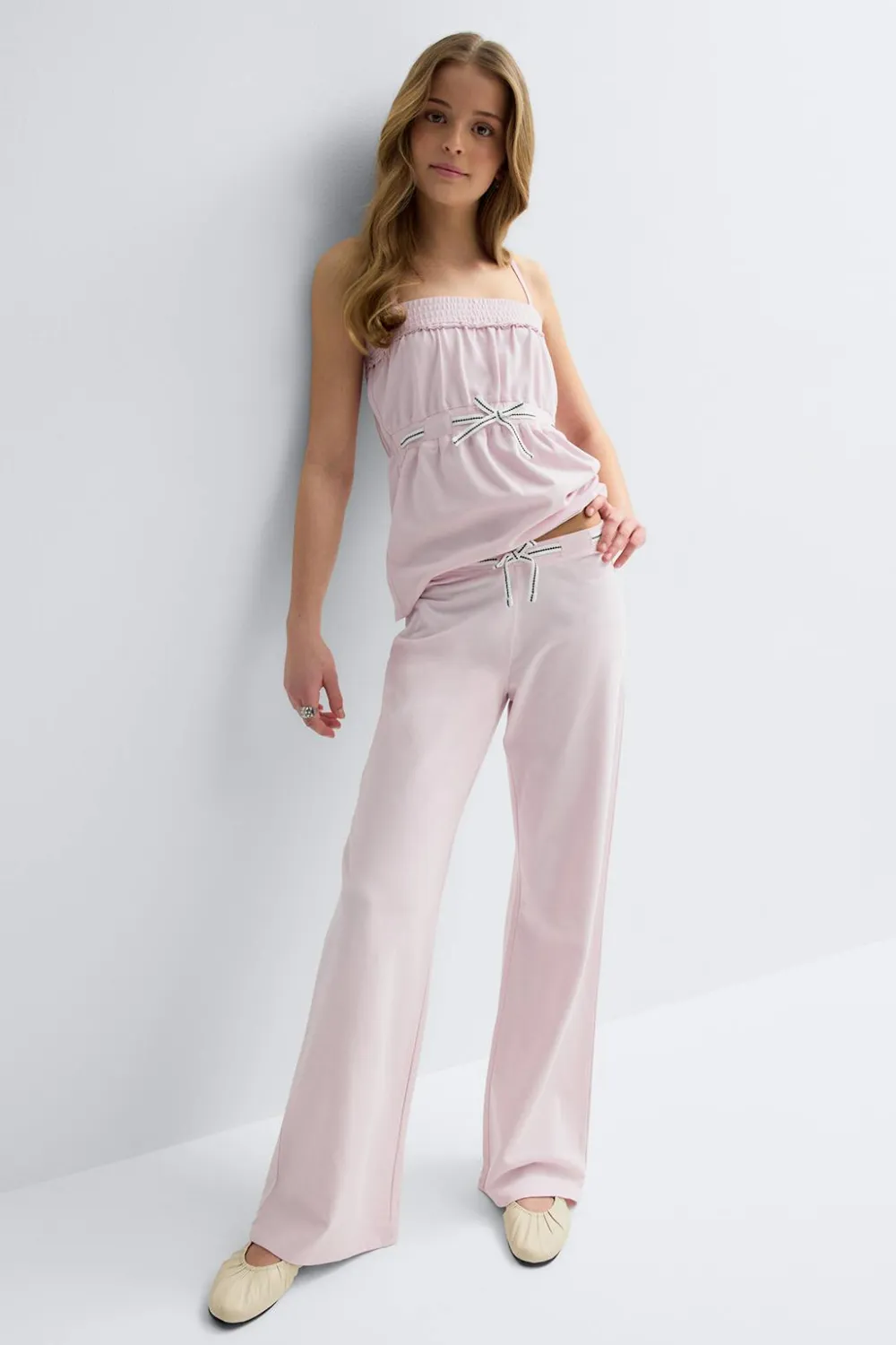 Gina Tricot Y detail trousers Rosa Discount
