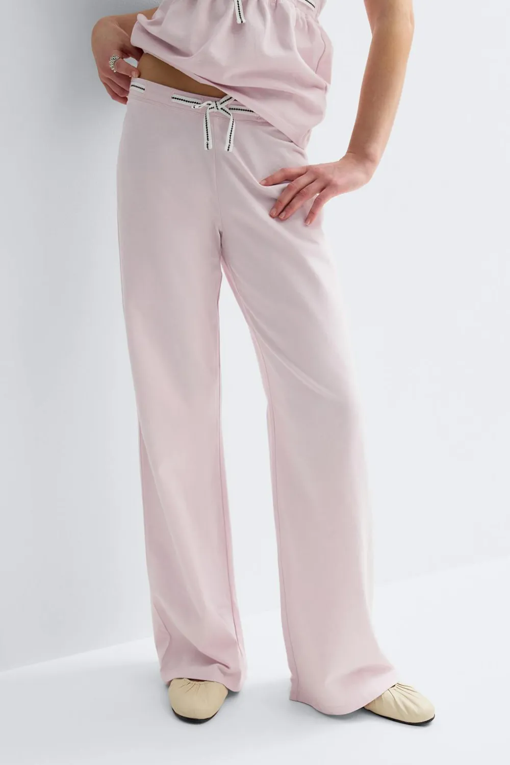 Gina Tricot Y detail trousers Rosa Discount