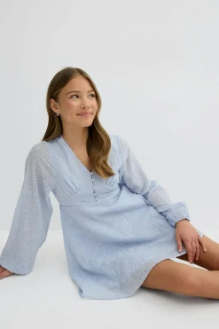 Gina Tricot Y embroidery dress Grå Sale