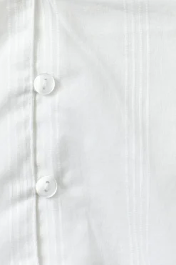 Gina Tricot Y fitted short sleeve top Hvit Outlet