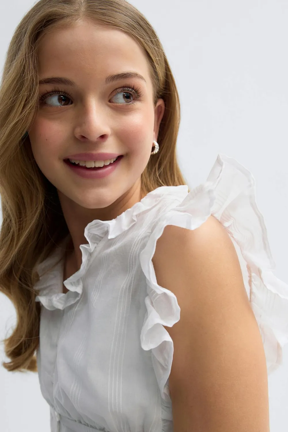 Gina Tricot Y fitted short sleeve top Hvit Outlet