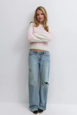 Gina Tricot Y for real low loose jeans Blå