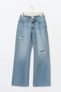 Gina Tricot Y for real low loose jeans Blå