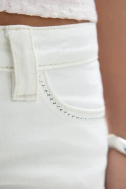 Gina Tricot Y for real low waist jeans Hvit Best