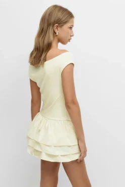 Gina Tricot Y frill dress Gul Discount