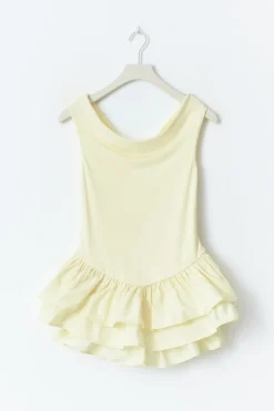 Gina Tricot Y frill dress Gul Discount