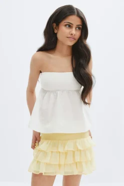 Gina Tricot Y frill skirt Gul Outlet
