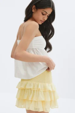 Gina Tricot Y frill skirt Gul Outlet