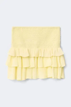 Gina Tricot Y frill skirt Gul Outlet