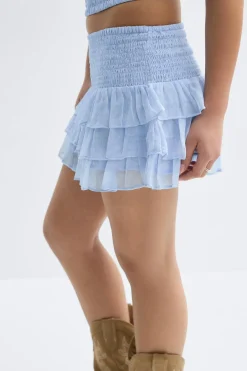 Gina Tricot Y frill skirt Blå Online