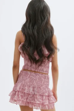 Gina Tricot Y frill skirt Rosa