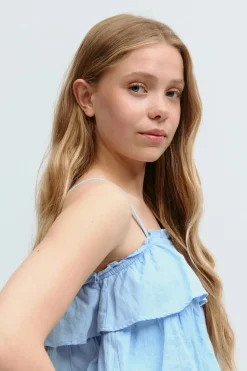 Gina Tricot Y frill top Blå Clearance