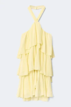 Gina Tricot Y halterneck dress Gul Sale