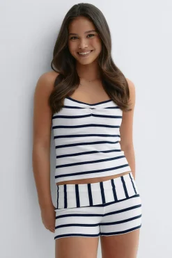 Gina Tricot Y halterneck singlet Blå Discount