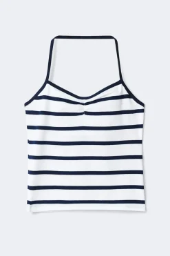 Gina Tricot Y halterneck singlet Blå Discount