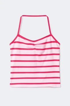 Gina Tricot Y halterneck singlet Rosa New