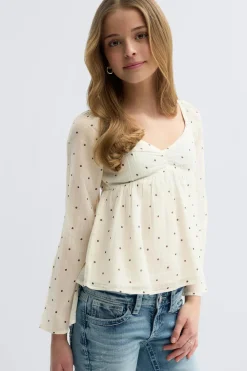 Gina Tricot Y heart shape blouse Beige Best