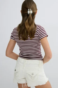 Gina Tricot Y jeanique low denim shorts |Hvit Clearance