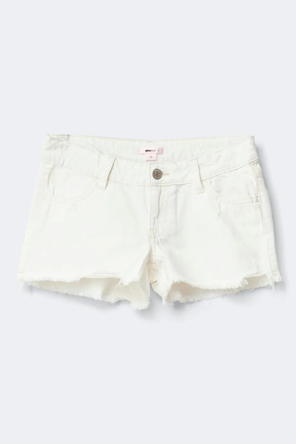 Gina Tricot Y jeanique low denim shorts |Hvit Clearance