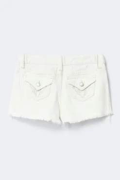 Gina Tricot Y jeanique low denim shorts |Hvit Clearance