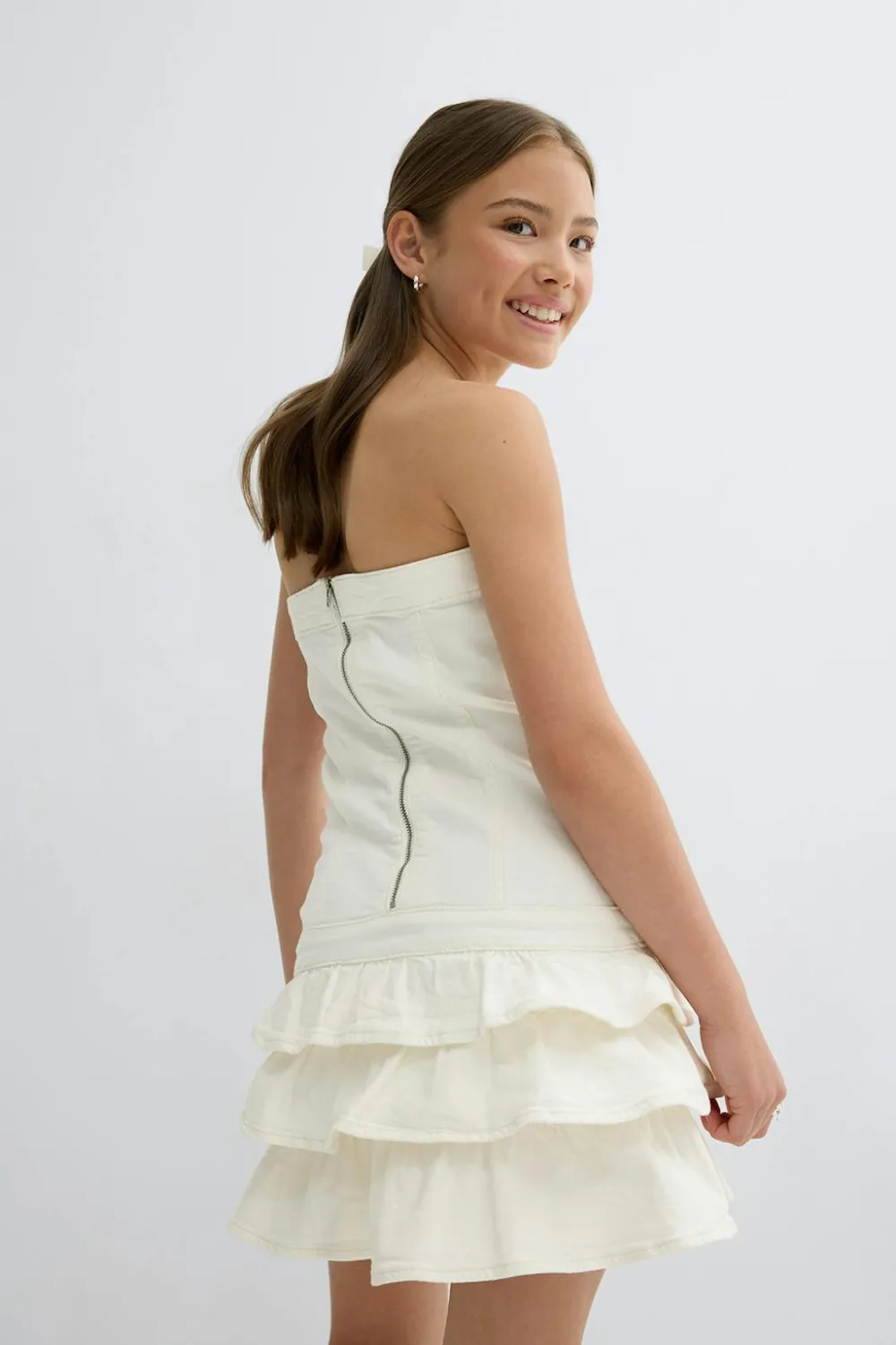 Gina Tricot Y jeanqueen smock dress Hvit Discount