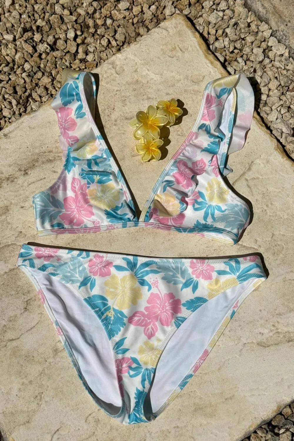 Gina Tricot Y kiana frill bikini set Blå Hot