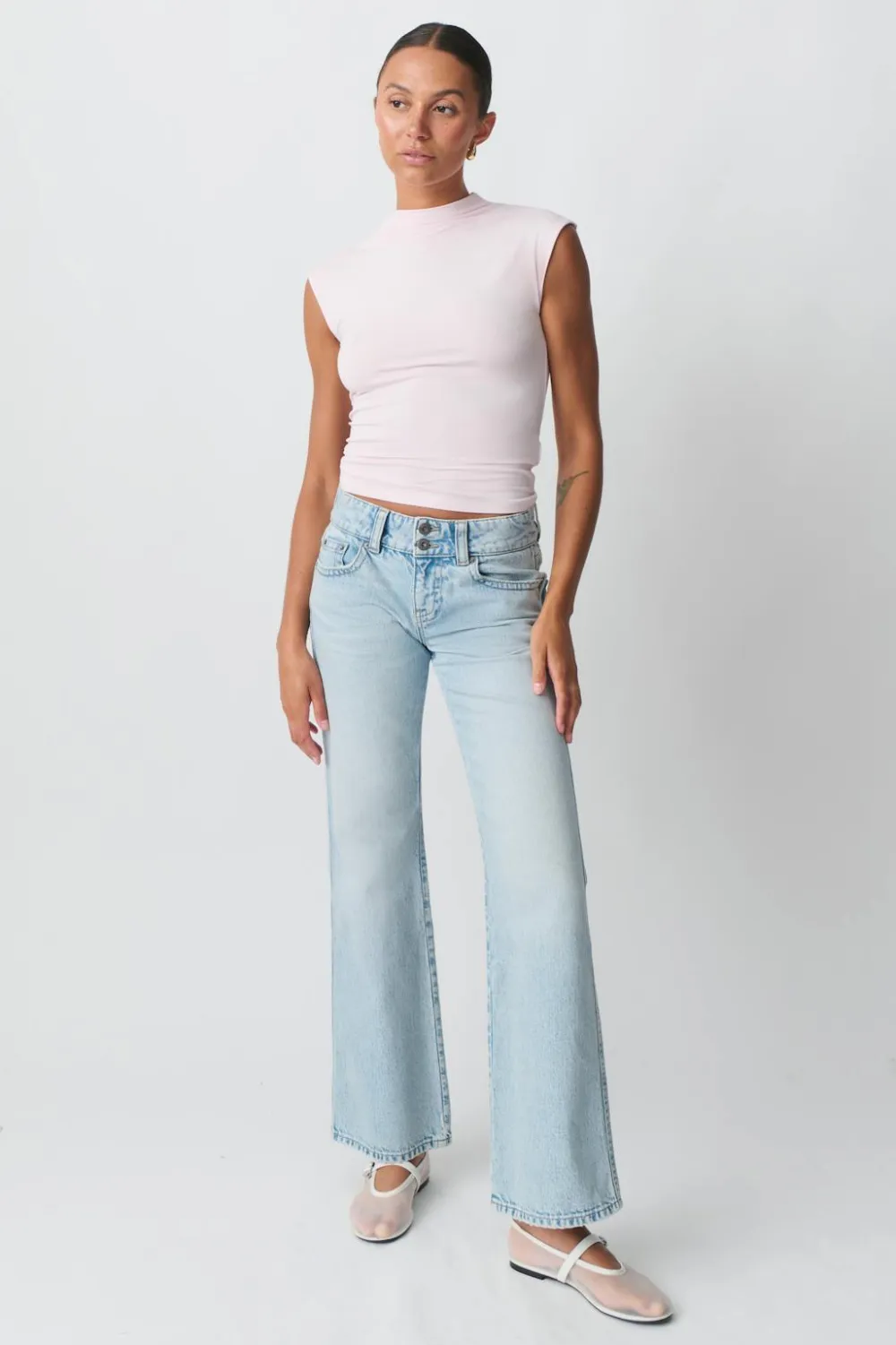 Gina Tricot Y2k jeans Blå Discount