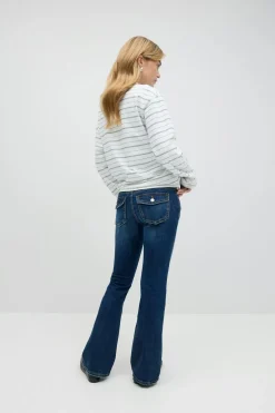 Gina Tricot Y2k low bootcut jeans Blå Best