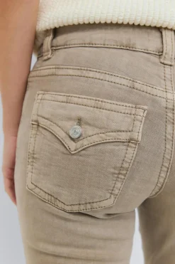 Gina Tricot Y2k low bootcut jeans Beige New