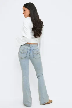 Gina Tricot Y2k low bootcut jeans Blå Hot