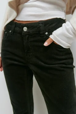 Gina Tricot Y2k low cord bootcut jeans Svart Clearance