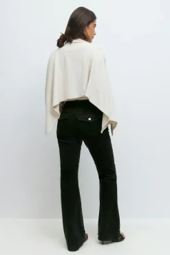 Gina Tricot Y2k low cord bootcut jeans Svart Clearance