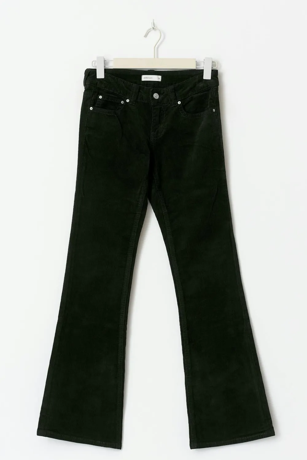 Gina Tricot Y2k low cord bootcut jeans Svart Clearance