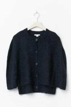 Gina Tricot Y knitted cape cardigan Blå Best