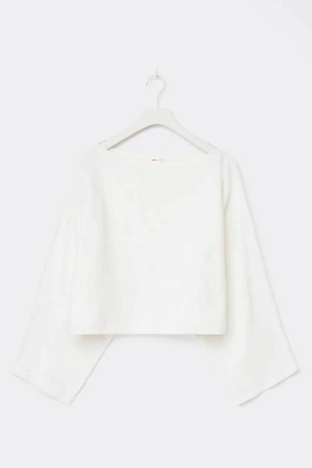 Gina Tricot Y knitted poncho top Hvit