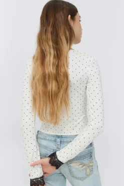 Gina Tricot Y lace top Hvit Best