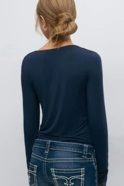 Gina Tricot Y lace top Blå Best