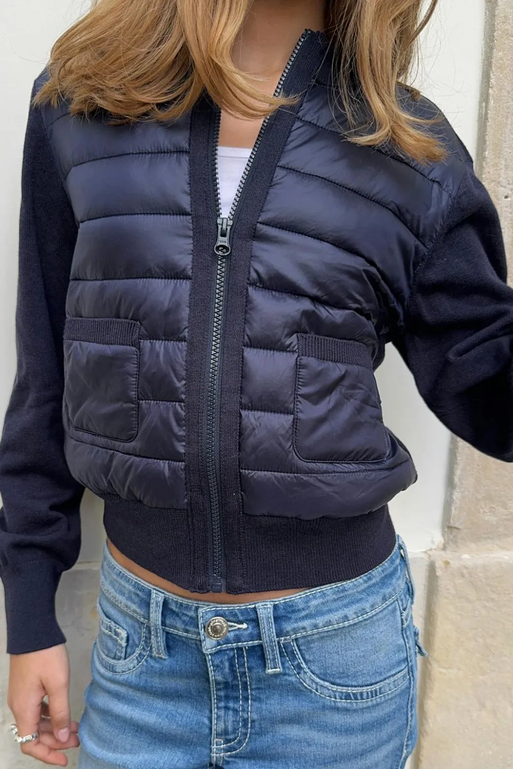 Gina Tricot Y lightweight rib jacket Blå New