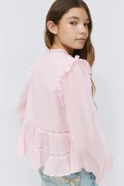 Gina Tricot Y long sleeve blouse Rosa Outlet