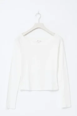 Gina Tricot Y long sleeve top Hvit Discount