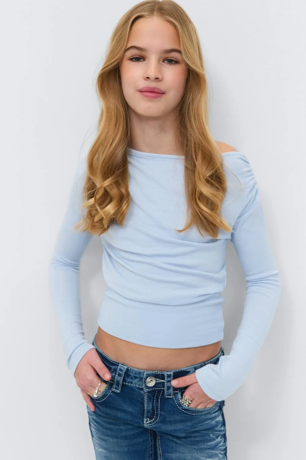 Gina Tricot Y long sleeve top Blå Best