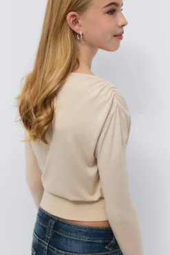 Gina Tricot Y long sleeve top Beige Outlet